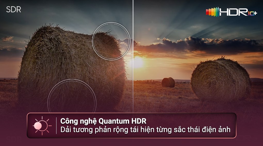 Quantum HDR technology delivers super-wide contrast range