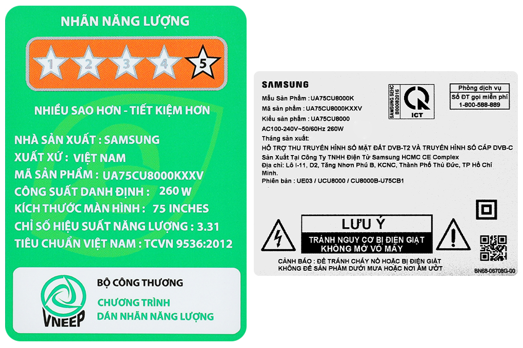 Smart Tivi Crystal UHD Samsung 4K 75 inch UA75CU8000 Màu Đen