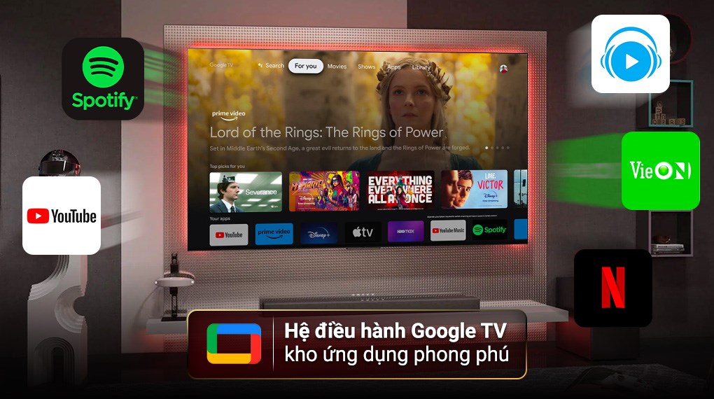 Hình ảnh Google Tivi QLED TCL 4K 43 inch 43Q646