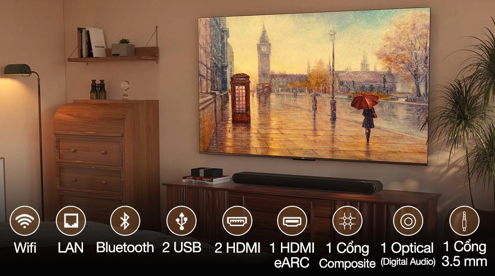 Google Tivi QLED TCL 4K 55 inch 55Q646