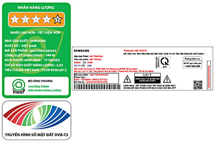 Smart Tivi OLED Samsung AI 4K 77 inch QA77S95CA Màu Đen