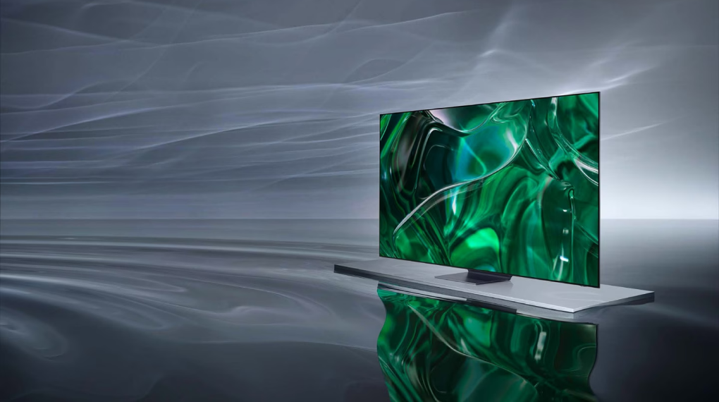 Smart Tivi OLED Samsung 4K 65 inch QA65S95CA có kiểu thiết kế thanh mảng với độ dày siêu mỏng tựa như tia laser