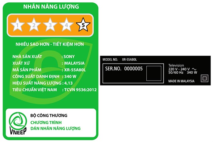 Google Tivi OLED Sony 4K 55 inch XR-55A80L Màu Đen