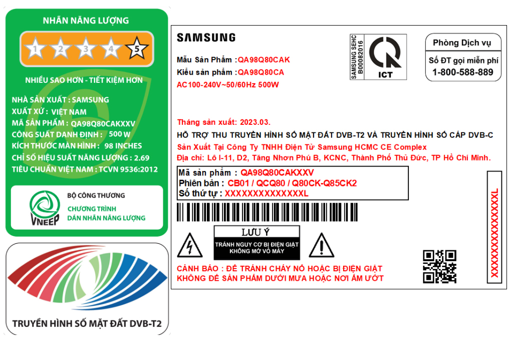 Smart Tivi QLED Samsung AI 4K 98 inch QA98Q80C Màu Đen