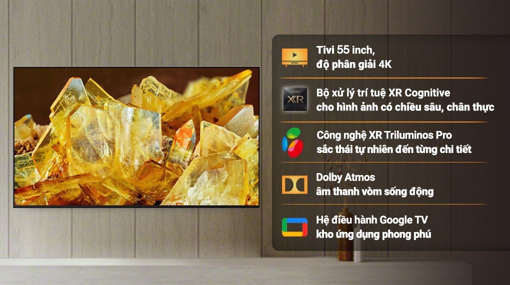 Hình ảnh Google Tivi Sony 4K 55 inch XR-55X90L
