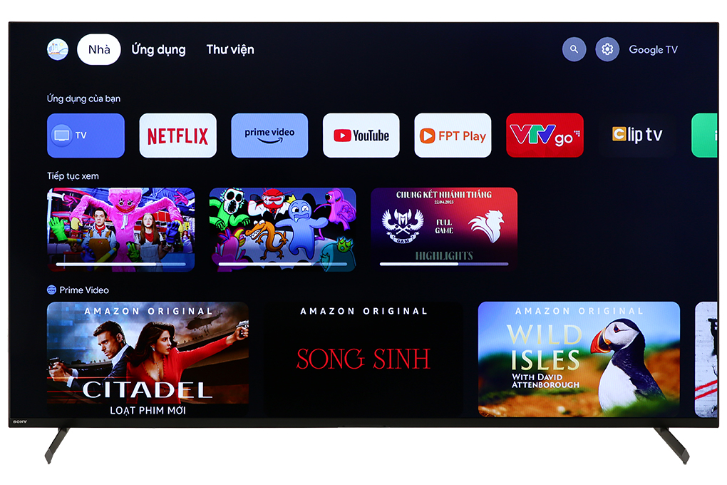 Google Tivi Sony AI 4K 55 inch XR-55X90L Màu Đen