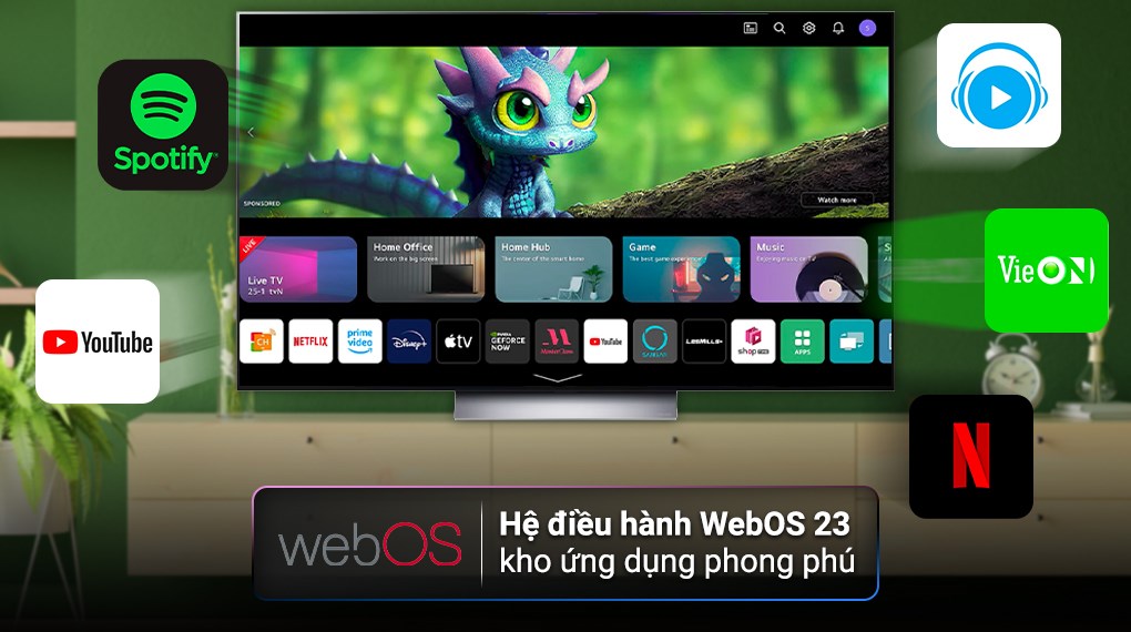 Smart Tivi OLED LG AI 4K 65 inch 65C3PSA