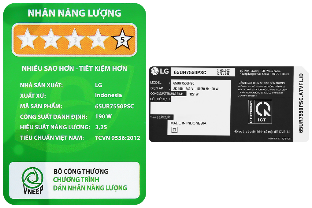 Smart Tivi LG AI 4K 65 inch 65UR7550PSC Màu Đen
