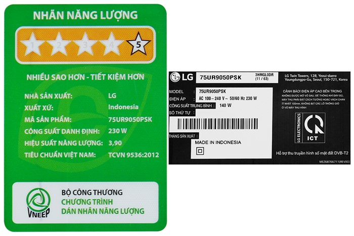 Smart Tivi LG AI 4K 75 inch 75UR9050PSK Màu Đen