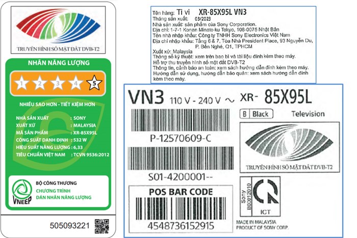 Google Tivi Mini LED Sony 4K 85 inch XR-85X95L Màu Đen