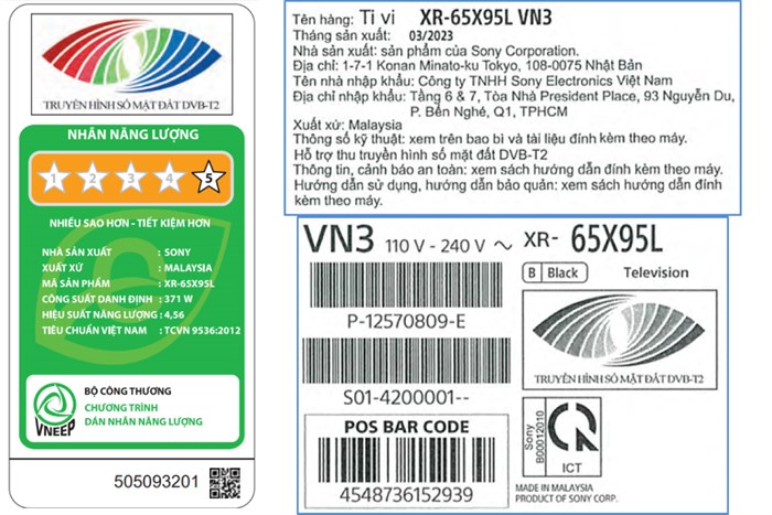 Google Tivi Mini LED Sony AI 4K 65 inch XR-65X95L Màu Đen