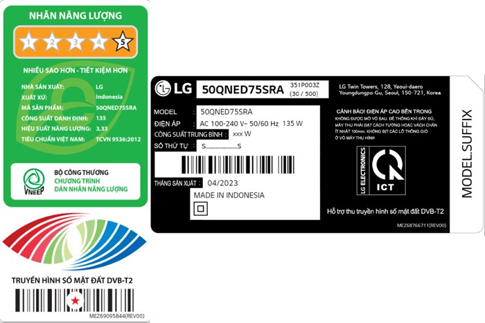 Smart Tivi QNED LG AI 4K 50 inch 50QNED75SRA Màu Đen