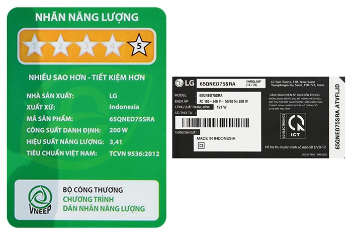 Smart Tivi QNED LG AI 4K 65 inch 65QNED75SRA Màu Đen