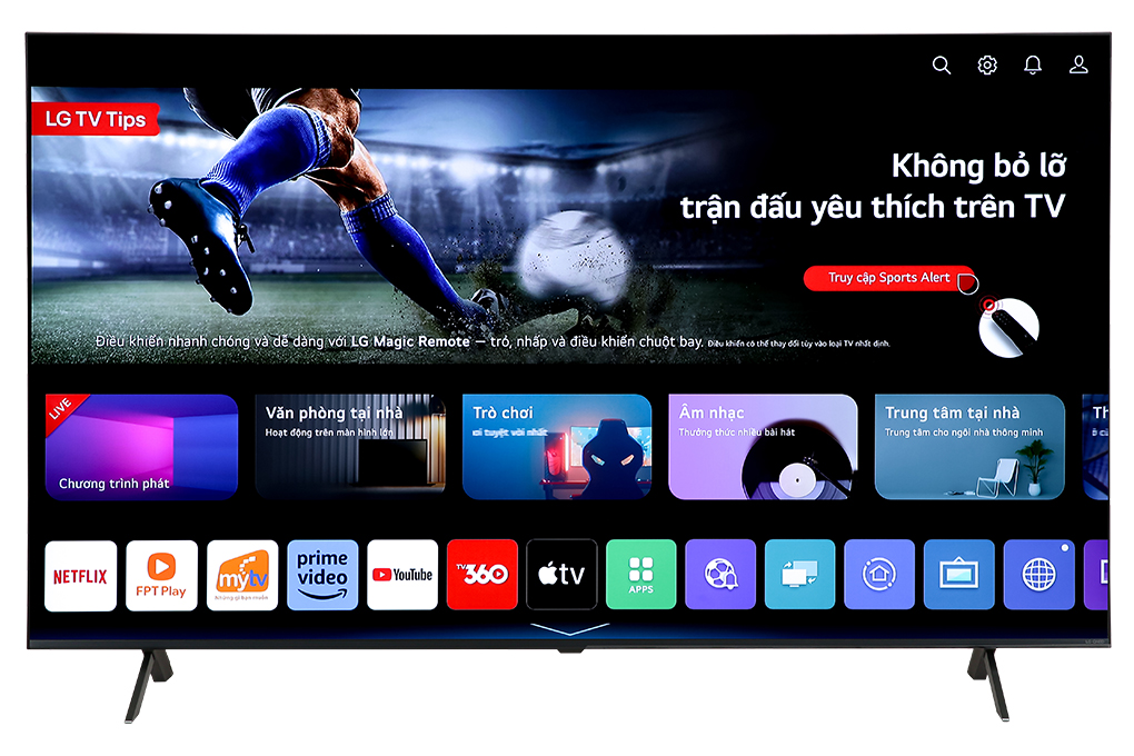Smart Tivi QNED LG AI 4K 65 inch 65QNED75SRA Màu Đen