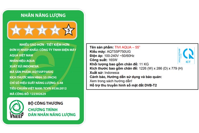 Google Tivi Aqua 4K 55 inch AQT55P750UG Màu Đen