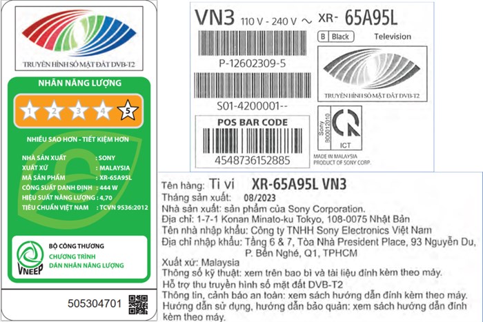 Google Tivi OLED Sony 4K 65 inch XR-65A95L Màu Đen