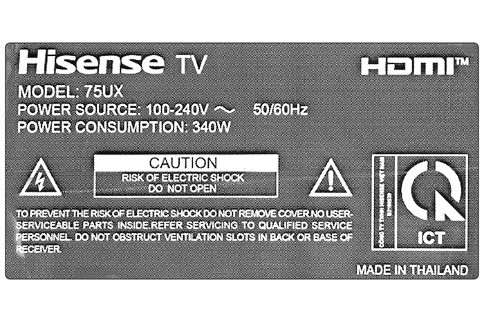 Smart Tivi ULED Hisense 4K 75 inch 75UX Màu Đen
