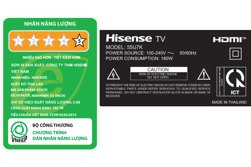 Smart Tivi ULED Hisense 4K 55 inch 55U7K