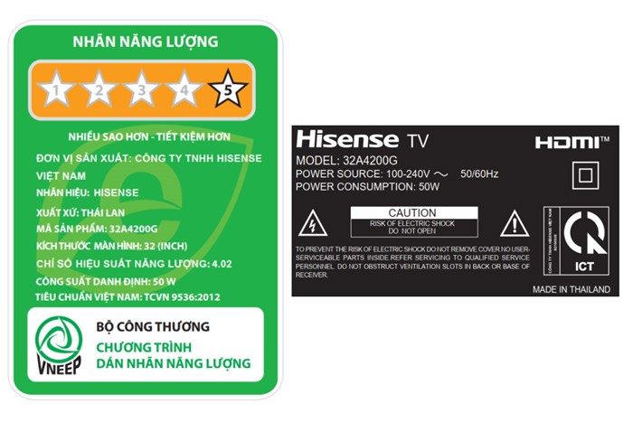Android Tivi LED Hisense 32 inch 32A4200G Màu Đen