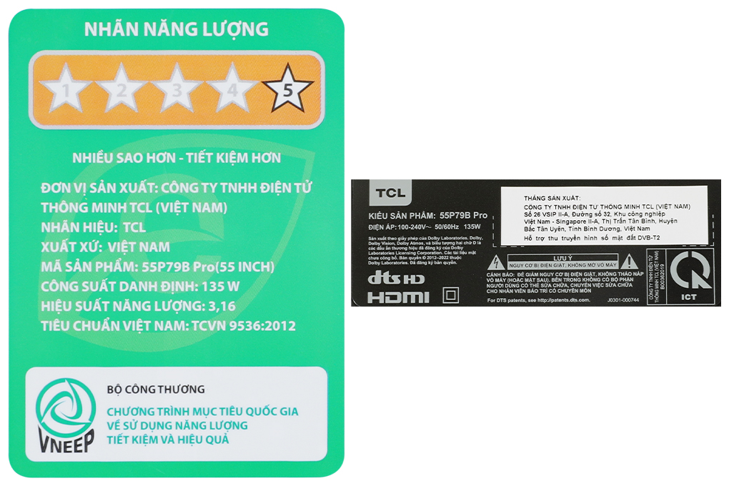 Google Tivi TCL AI 4K 55 inch 55P79B Pro Màu Đen