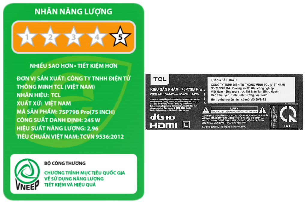 Google Tivi TCL AI 4K 75 inch 75P79B Pro Màu Đen