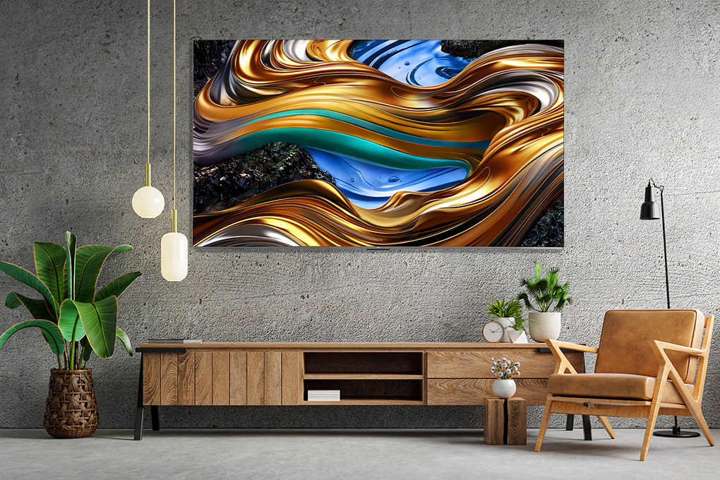Google Tivi TCL AI 4K 75 inch 75P79B Pro Màu Đen