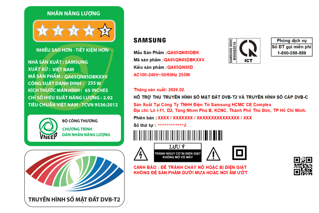 Smart Tivi Neo QLED Samsung 4K 65 inch QA65QN85D