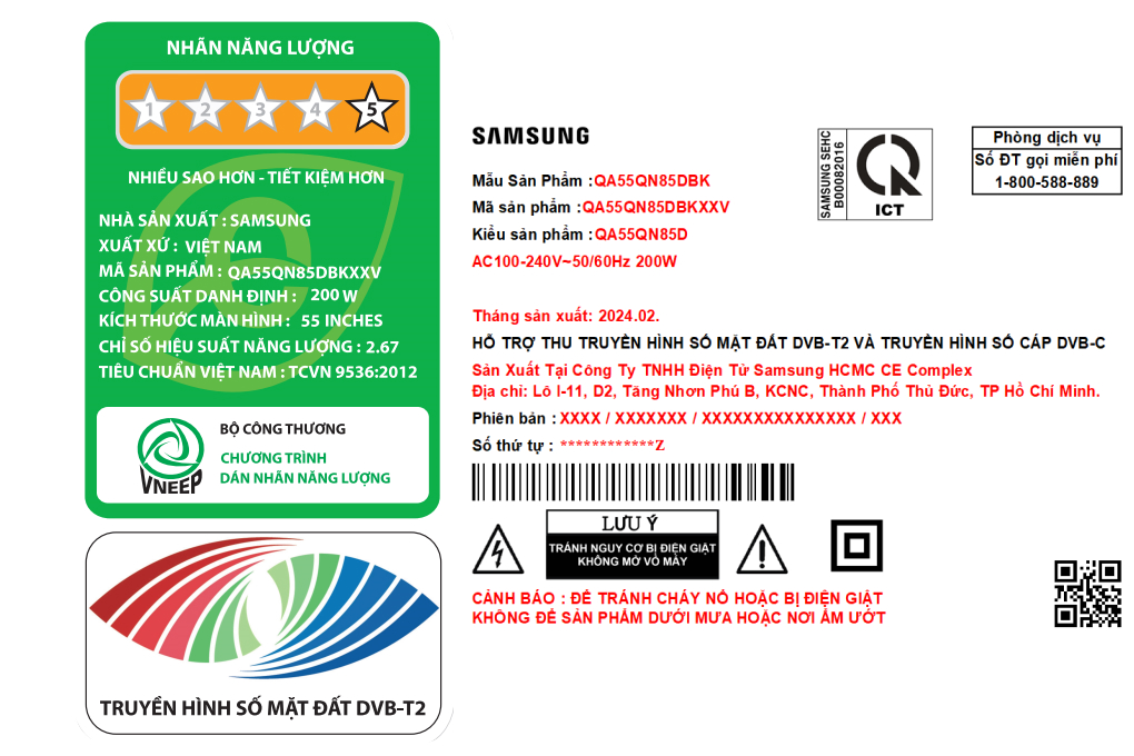 Smart Tivi Neo QLED Samsung 4K 55 inch QA55QN85D