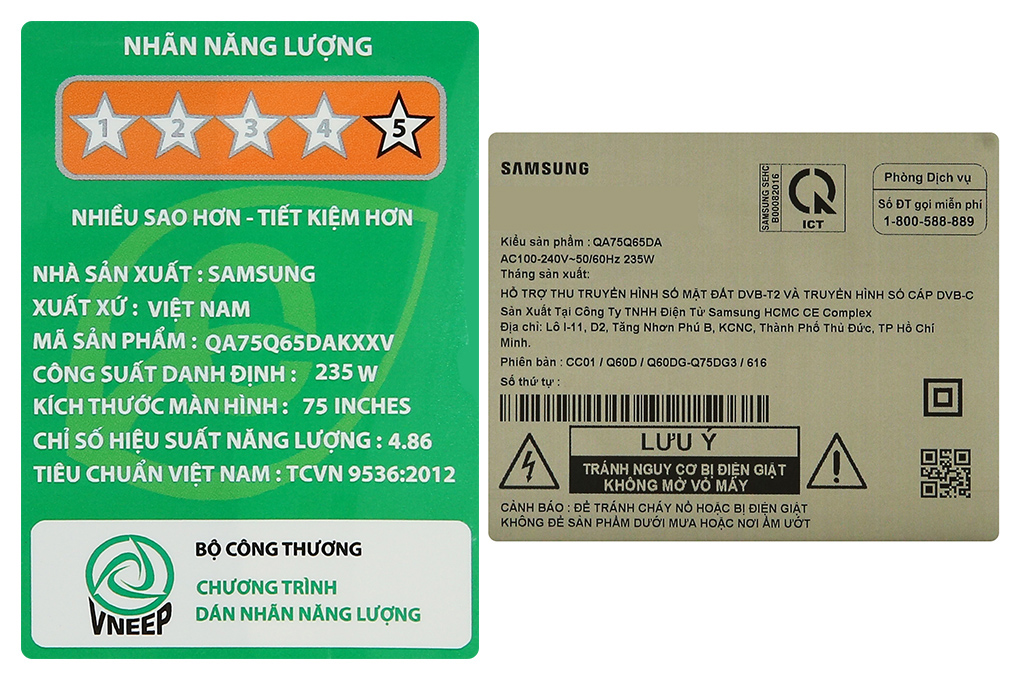 Smart Tivi QLED Samsung 4K 75 inch QA75Q65D Màu Đen
