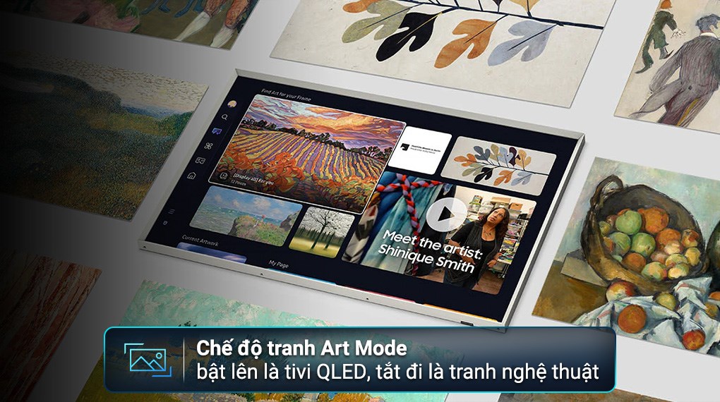 Smart Tivi Khung Tranh The Frame QLED Samsung AI 4K 55 inch QA55LS03D