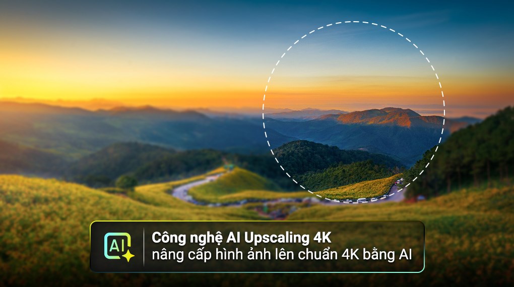 Smart Tivi LG AI 4K 55 inch 55UT8050PSB nâng cấp chất lượng hình ảnh đầu vào gần 4K với công nghệ 4K AI Upscaling