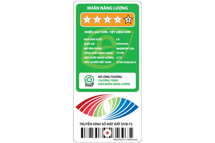 Smart Tivi QNED LG AI 4K 86 inch 86QNED91TSA Màu Đen