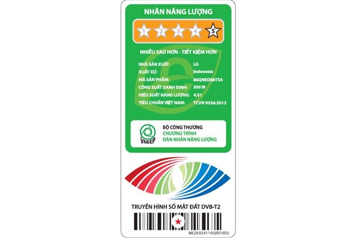 Smart Tivi QNED LG AI 4K 86 inch 86QNED86TSA Màu Đen