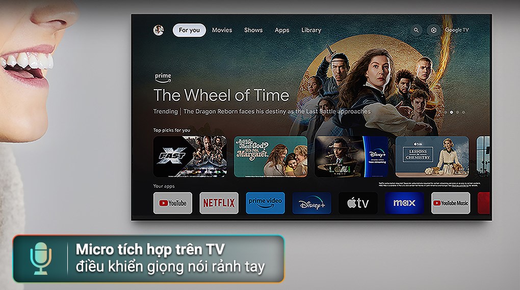 Google Tivi QLED Mini LED Sony AI 4K 75 inch K-75XR70