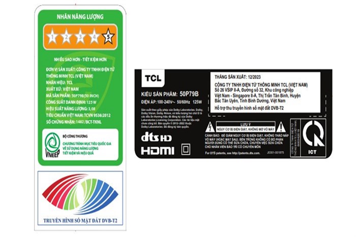 Google Tivi TCL AI 4K 50 inch 50P79B Màu Đen