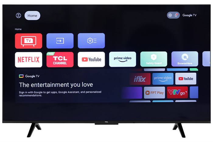 Google Tivi TCL AI 4K 50 inch 50P79B Màu Đen