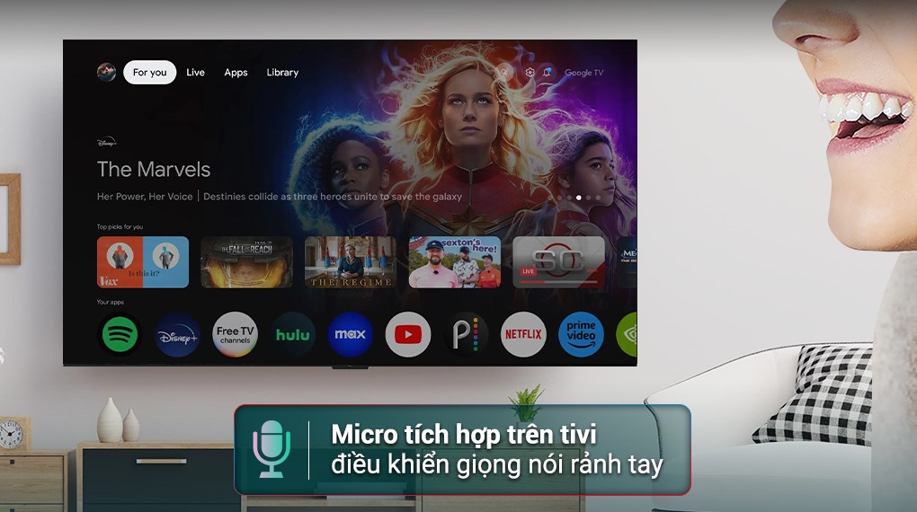 Google Tivi QD-Mini LED TCL AI 4K 85 inch 85C855