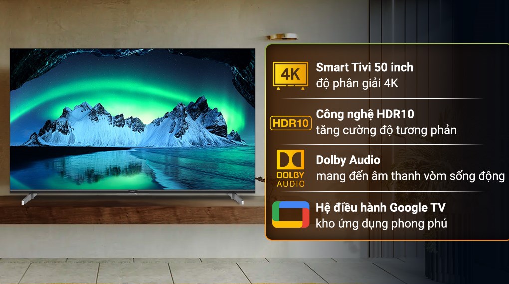 Android Tivi Aqua 50 inch AQT50K800UG