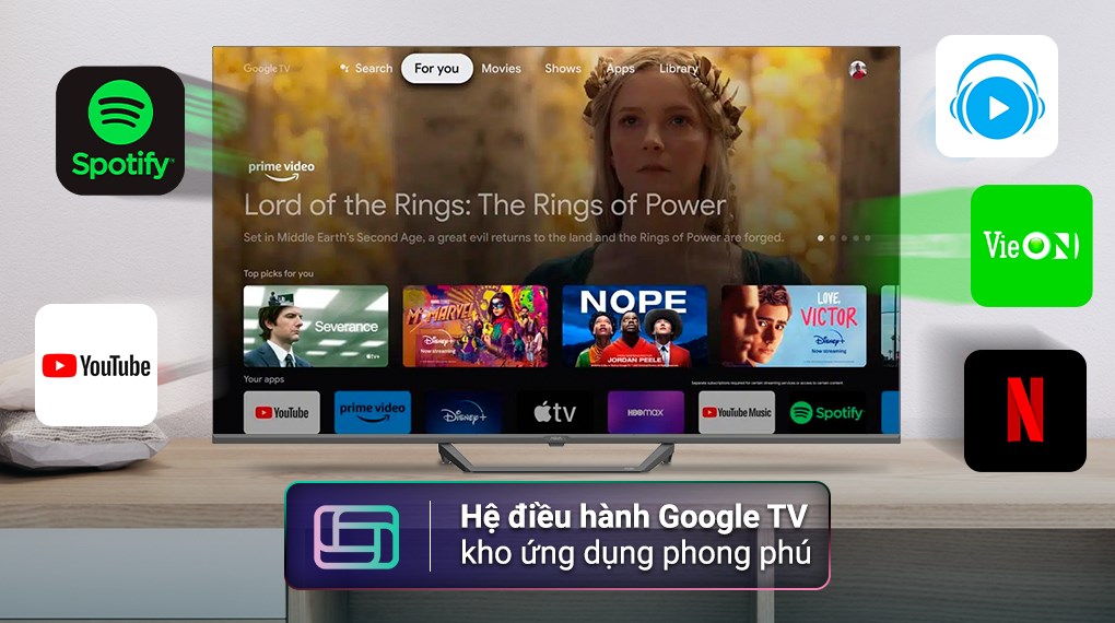 Google Tivi QLED Aqua 4K 55 inch AQT55S80EUX