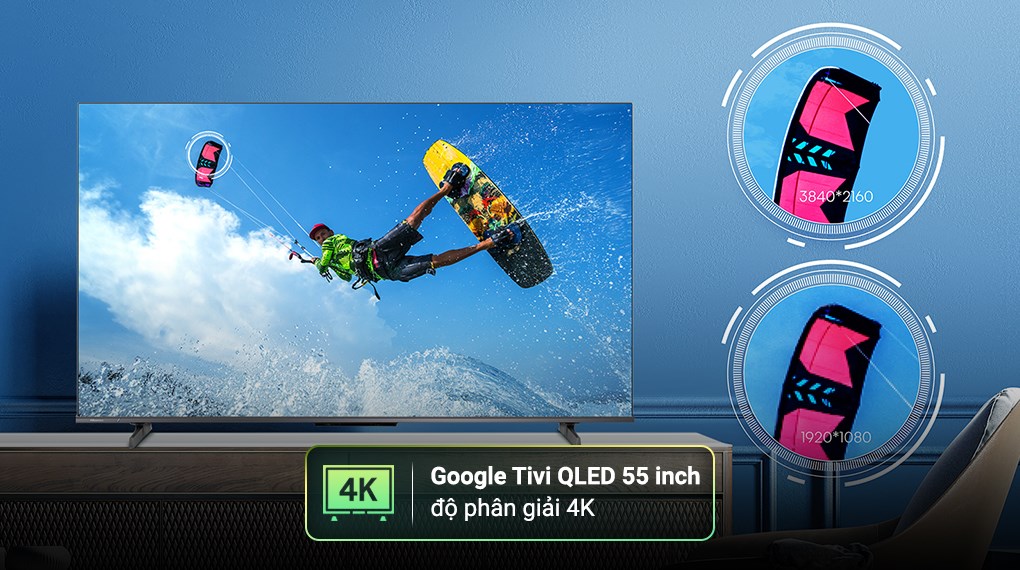 Google Tivi QLED Hisense 4K 55 inch 55Q6N