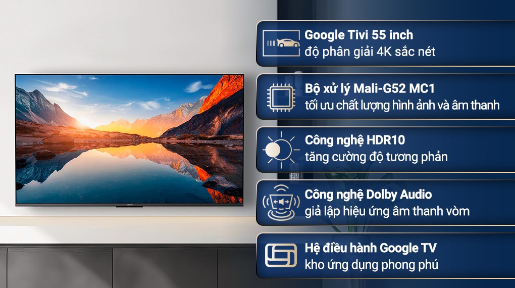 Google Tivi Xiaomi A 4K 55 inch L55MA-ASEA 2025