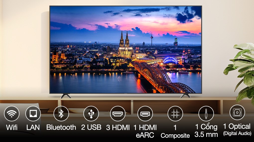 Google Tivi QLED Aqua 4K 70 inch AQT70K800UX