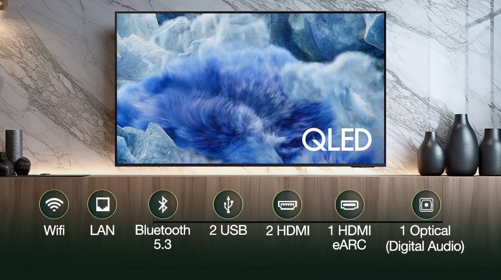 Smart Tivi QLED Samsung AI 4K 75 inch QA75Q8FA