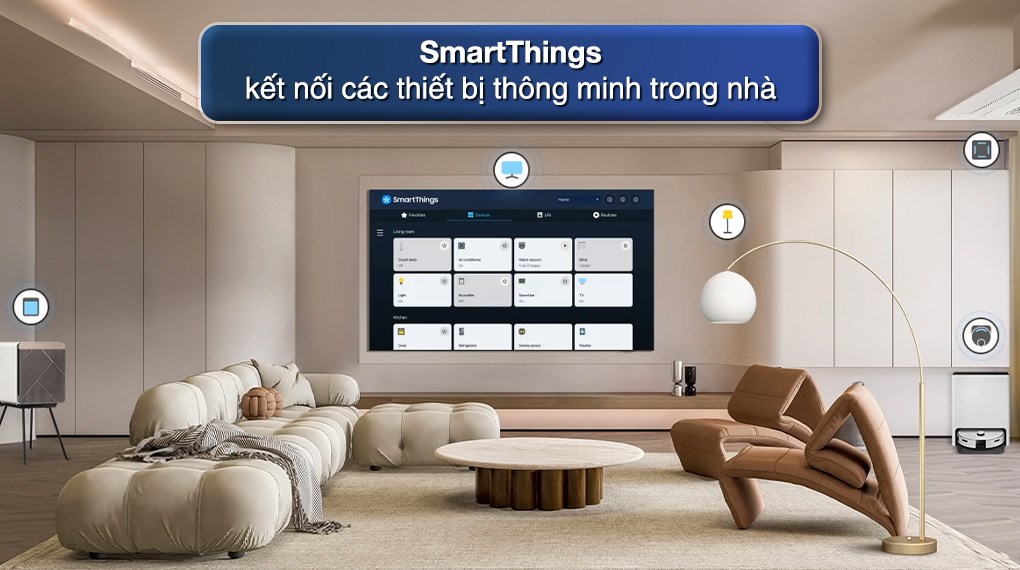 Smart Tivi Khung Tranh The Frame QLED Samsung AI 4K 65 inch QA65LS03F