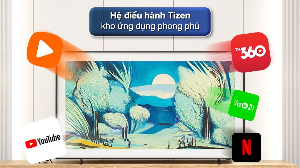 Smart Tivi Khung Tranh The Frame QLED Samsung AI 4K 65 inch QA65LS03F