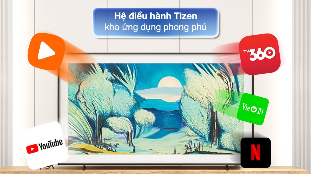 Smart Tivi Khung Tranh The Frame QLED Samsung AI 4K 55 inch QA55LS03F