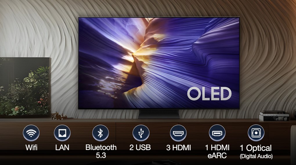 Smart Tivi OLED Samsung AI 4K 77 inch QA77S90F