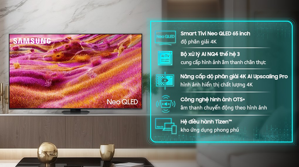 Smart Tivi Neo QLED Samsung AI 4K 65 inch QA65QN90F