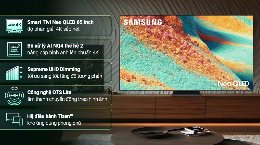 Smart Tivi Neo QLED Samsung AI 4K 65 inch QA65QN85F