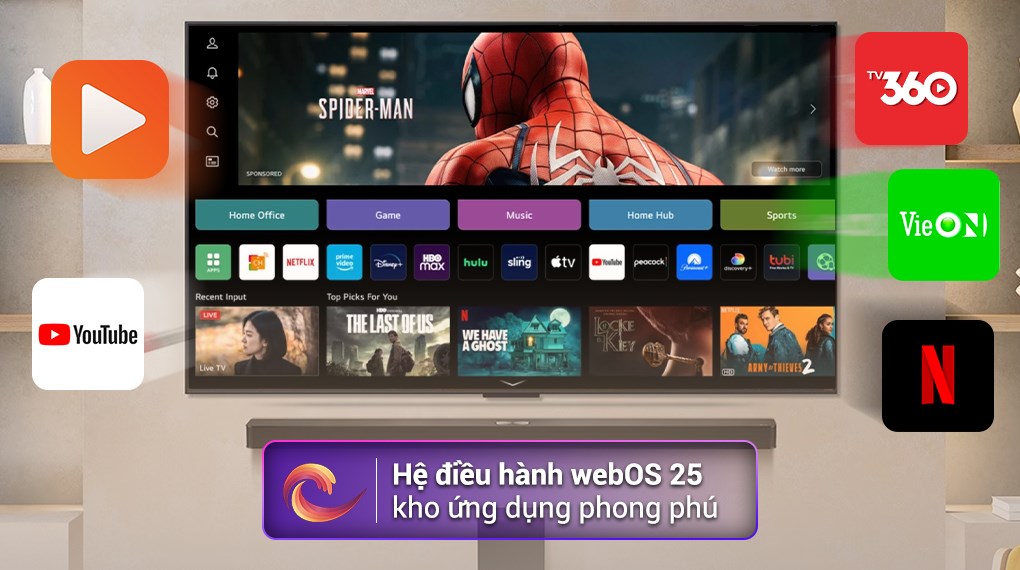 Smart Tivi QNED evo LG AI 4K 100 inch 100QNED86AS